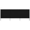 vidaXL Vindskydd 3 paneler tyg 400x160 cm svart