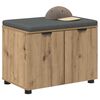 vidaXL Hallb&auml;nk med kudde med lagring Artisan Ek 60 x 38 x 46 cm