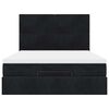 vidaXL Ottoman sängram med madrasser svart 140x200 cm sammet