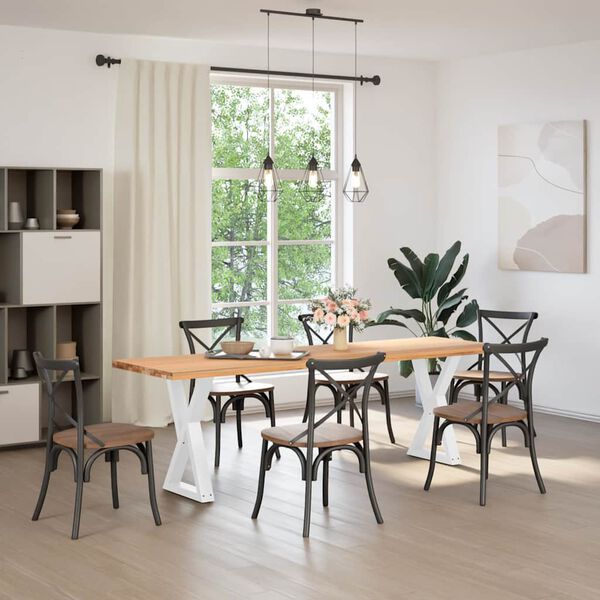 vidaXL Matbordsben 2 st vita 60x(72-73,3) cm st&aring;l