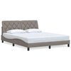 vidaXL Bed Frame without Mattress Taupe 160x200 cm Fabric