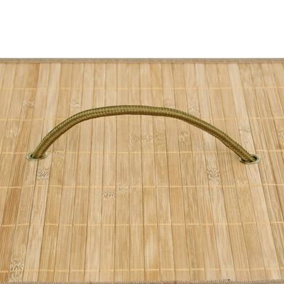 vidaXL Tvättkorg bambu med 2 sektioner 100 L