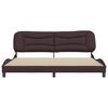 vidaXL Bed Frame without Mattress "Hvar" Dark Brown 200x200 cm Fabric