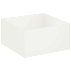 vidaXL Tr&auml;dg&aring;rdsplanterare Vit 60 x 60 x 40 cm Kallvalsat st&aring;l