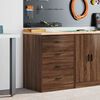 vidaXL Förvaringsskåp för garage brun ek 60x51x85 cm massivt trä furu