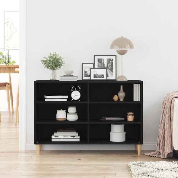 vidaXL Sideboard Svart Ek 103,5 x 35 x 70 cm Konstruerat tr&auml;