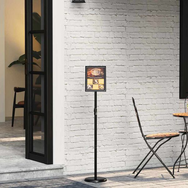 vidaXL M&auml;ssmontrar Svart 25 x 25 x 125 cm Aluminium