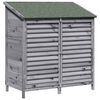 vidaXL Tr&auml;dg&aring;rdshus med tak Gr&aring; 106 x 56 x 113,5 cm Massivt Furu