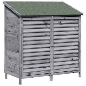 vidaXL Tr&auml;dg&aring;rdshus med tak Gr&aring; 106 x 56 x 113,5 cm Massivt Furu