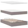 vidaXL Ottoman s&auml;ngram med madrass taupe 120x200 cm tyg