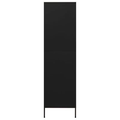 vidaXL Garderob 90x50x180 cm svart stål
