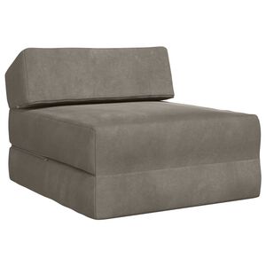 vidaXL F&auml;llbar Soffbed Ljusgr&aring; 60 x 70 x 41 cm Tyg
