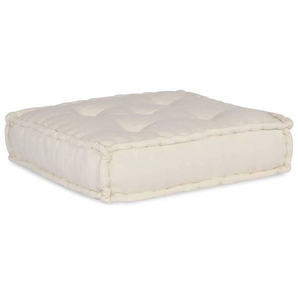 vidaXL Modulär soffa 4 pcs Kräm tyg