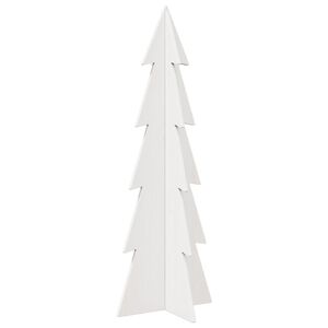 vidaXL Julgran tr&auml; vit 112 cm massiv furu
