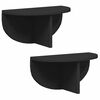 vidaXL V&auml;gg hylla 2 pcs Svart 38 x 19 x 19 cm Konstruerat tr&auml;