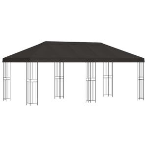 vidaXL Paviljong med v&auml;ggar 6 x 3 m Antracit Polyester och St&aring;l 190