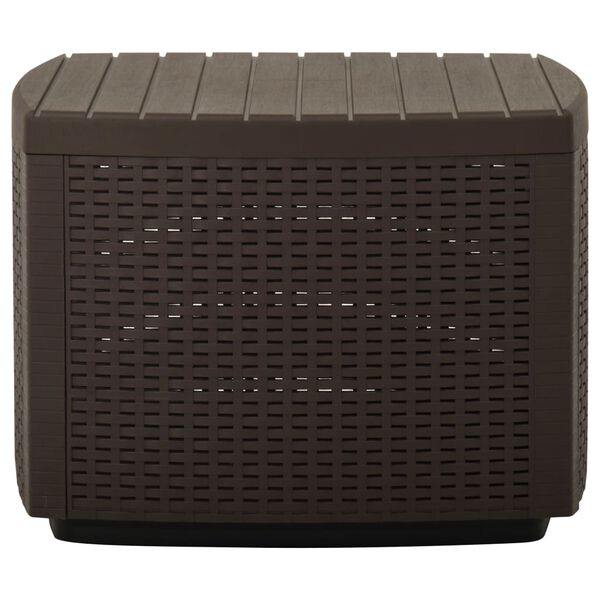 vidaXL Trädgårdsbord mocka 53x53x40 cm plast