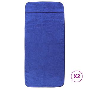 vidaXL Badhanddukar 2 st kungsbl&aring; 60x135 cm tyg 400 gsm