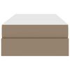 vidaXL F&ouml;rvaringss&auml;ng med madrass med madrass 2 pcs Cappuccino Skinn