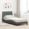 vidaXL Bed Frame without Mattress "Hanko" Dark Grey 80x200 cm Fabric