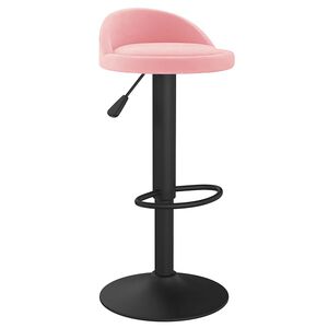 vidaXL Barstol rosa sammet