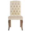 vidaXL Matstolar 6 st beige linnedesign tyg