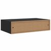 vidaXL V&auml;ggmonterade l&aring;dor svart 2 st 40x23,5x10 cm MDF