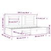 vidaXL Dagbädd utan madrass 90x200 cm massiv furu
