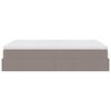 vidaXL Ottoman sängram med madrass taupe 140x200 cm tyg