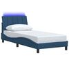 vidaXL Bed Frame without Mattress "Hanko" Blue 80x200cm Fabric