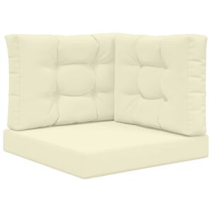 vidaXL Utomhus Soffa Kudde 3 pcs Kr&auml;m Polyester