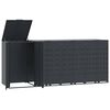 vidaXL Skjul f&ouml;r sopk&auml;rl f&ouml;r 4 platser antracit 276x79x117 cm st&aring;l