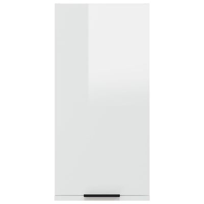 vidaXL Badrumsskåp väggmonterat vit högglans 32x20x67 cm