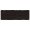 vidaXL Bordsskiva m&ouml;rkbrun 120x40x(2-6) cm massivt tr&auml; levande kant