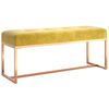 vidaXL B&auml;nk senapsgul gul 110x36x45 cm sammet