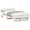 vidaXL S&auml;ngram med huvudgavel Vit 140 x 190 cm Massiv furu