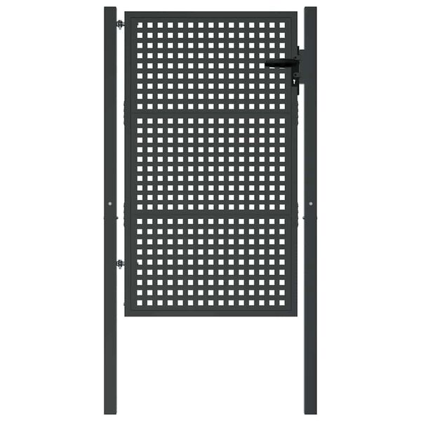 vidaXL Tr&auml;dg&aring;rdsgrind antracit 100x150 cm st&aring;l