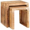vidaXL Satsbord 2 st Brun 46 x 40 x 46 cm Massivt mangotr&auml;