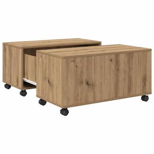 vidaXL Kaffeebord Artisan Ek 75 x 75 x 38 cm Konstruerat tr&auml;