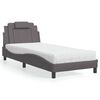 vidaXL Bed "Viana" with Mattress Grey 80x200 cm Faux Leather