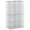 vidaXL Gabion upph&ouml;jd s&auml;ng 90 x 50 x 150 cm Galvaniserat st&aring;l Silver