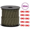 vidaXL T&auml;ltlina med reflekterande remsor och f&auml;sten 50 m 4 mm