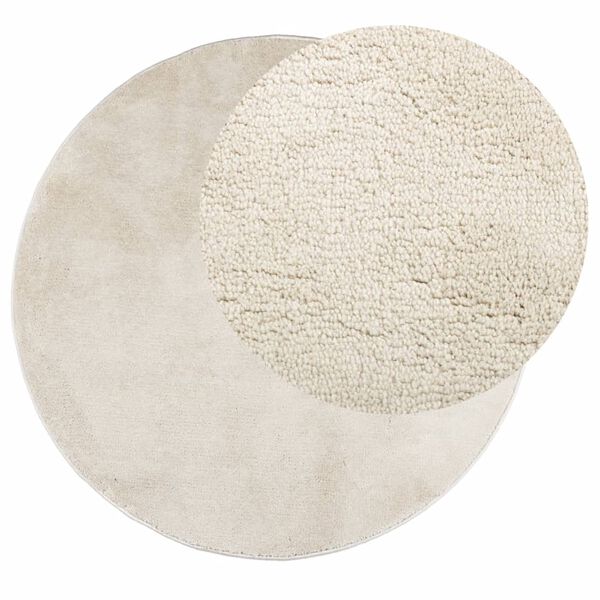 vidaXL Matta OVIEDO kort lugg beige &Oslash; 100 cm
