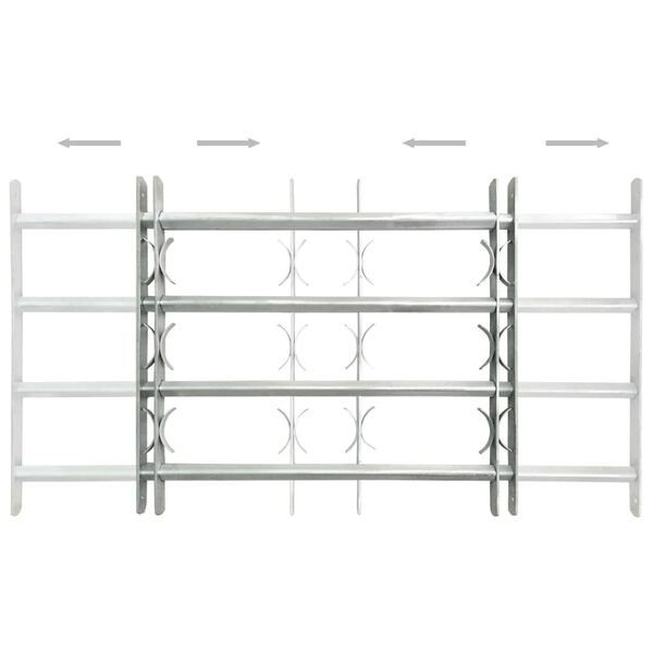 vidaXL Justerbart fönstergaller 2 st 1000-1500 mm