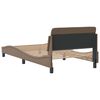 vidaXL Bed Frame "Dover" Cappuccino 100x200 cm Faux Leather