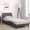 vidaXL Bed Frame "Dover" Grey 90x200 cm Faux Leather