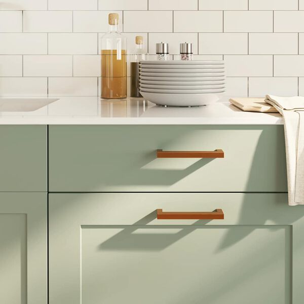 vidaXL Sk&aring;phandtag 10 st brons 128 mm rostfritt st&aring;l