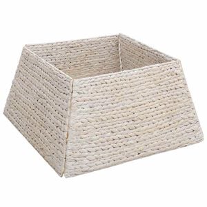 vidaXL Jultr&auml;dskrage Fyrkantig Vit 50 x 50 x 25 cm Vattenhyacint