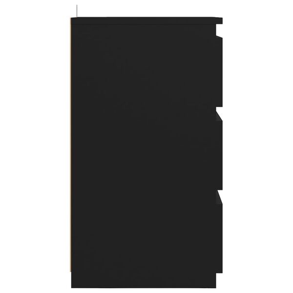 vidaXL Sängbord svart 40x35x62,5 cm konstruerat trä