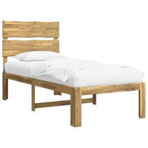 vidaXL Enkel S&auml;ngram med Huvudgavel ROSTOCK Vit 75 x 190 cm